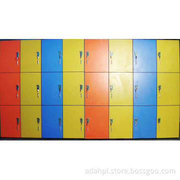 colorful single 3 door changing room locker used